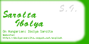 sarolta ibolya business card